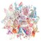 Wrapables Decorative Scrapbooking Washi Stickers, DIY Crafts for Stationery, Diary, Card Making (60 pcs)